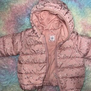 GAP Kids Blush Star Puffer Coat